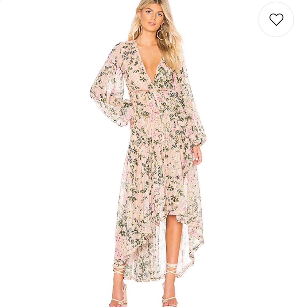 Rococo Sand Flora Maxi Dress in Nude